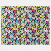 Circles Patroon 210819 - Kleuren 02 Fleece Deken (Voorkant (Horizontaal))