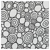 Circles Pattern 210819 - Black and White Stof (Close Up)