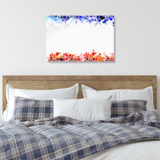 CIRCLES PATTERN CANVAS AFDRUK (Insitu (Slaapkamer))