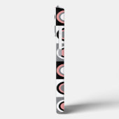 Circles Pattern Girly Pink Black White Grey Case-Mate iPhone Case (Achterkant / Links)