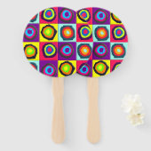 circles pattern  handwaaier (Voorkant en achterkant)