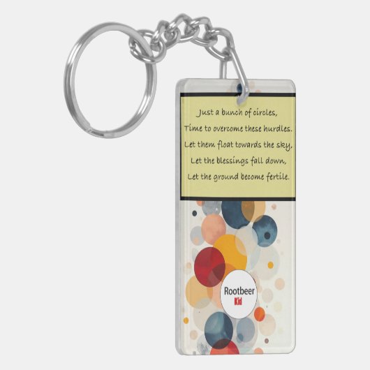 Circles (Poëzie) Acryl Sleutelhanger (Voorkant Links)