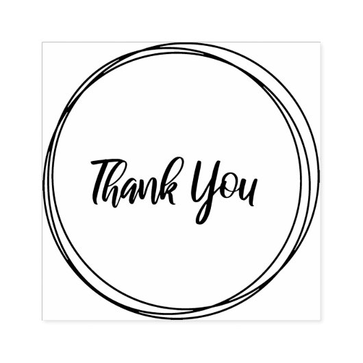 Circles, ringen dank je stempel. rubberstempel (Afrduk)