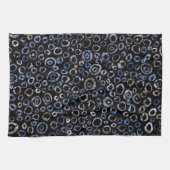Circles Slate Charcoal Theedoek (Horizontaal)