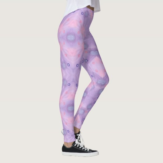 Circles Spheres Lavender Pink Blue Leggings (Rechts)