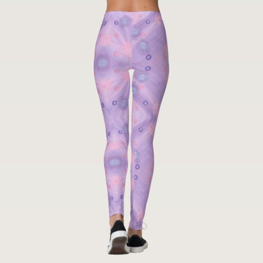 Circles Spheres Lavender Pink Blue Leggings (Achterkant)