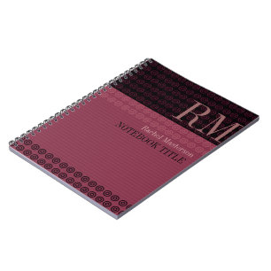 Circles+Stripes Monogram Mogelijke Notitieboek
