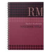 Circles+Stripes Monogram Mogelijke Notitieboek (Voorkant)