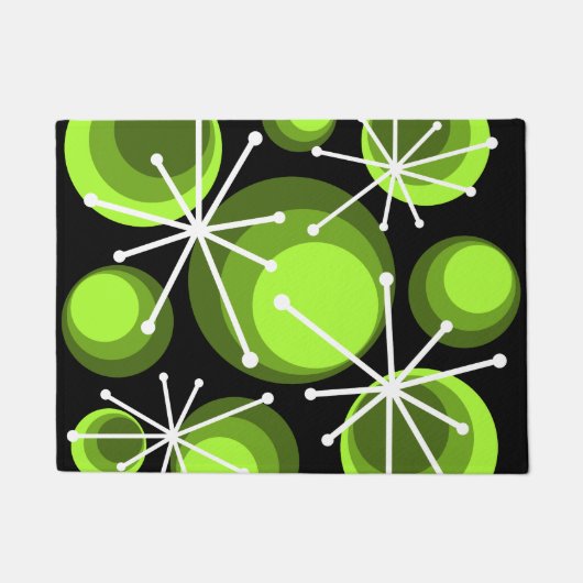 Circles uit de middeleeuwen — Starbursts Chartreus Deurmat (Voorkant)