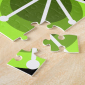 Circles uit de middeleeuwen — Starbursts Chartreus Legpuzzel (Zijkant)