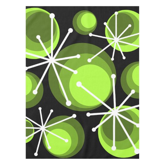 Circles uit de middeleeuwen — Starbursts Chartreus Tafelkleed (Voorkant)