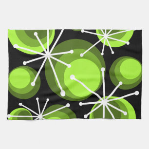 Circles uit de middeleeuwen — Starbursts Chartreus Theedoek