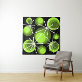 Circles uit de middeleeuwen — Starbursts Chartreus Wandkleed (In Situ (horizontaal))