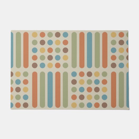 Circles uit de Mideeuw Multicolored 1 Deurmat (Voorkant)