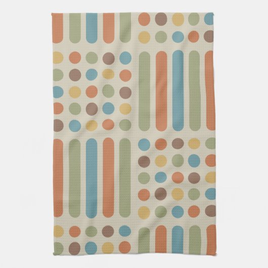 Circles uit de Mideeuw Multicolored 1 Theedoek (Verticaal)