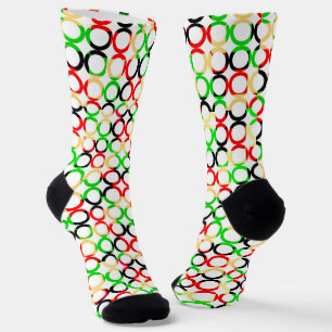 Circles van kleuren die funky Socks zijn Sokken