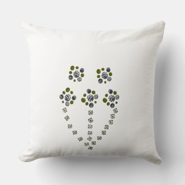 Circles wereldbol vertakkend als boomtakBand Kussen (Voorkant)