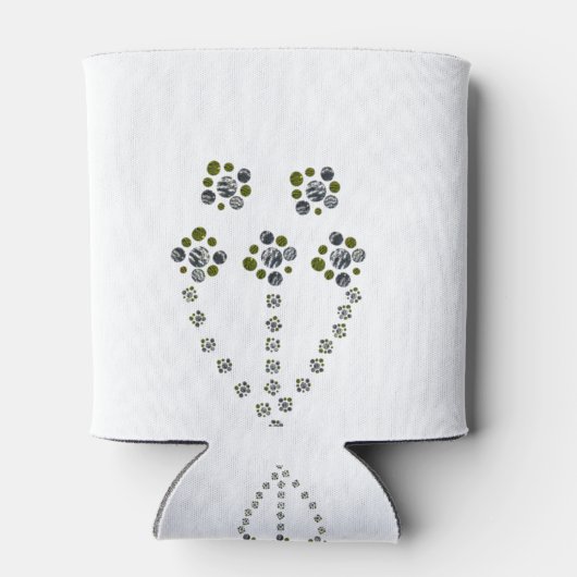 Circles wereldbol vertakkend als een boomtak blikjeskoeler (Achterkant)