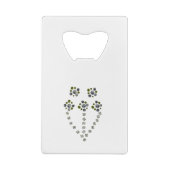 Circles wereldbol vertakkend als een boomtak creditkaart flessenopener (Achterkant)