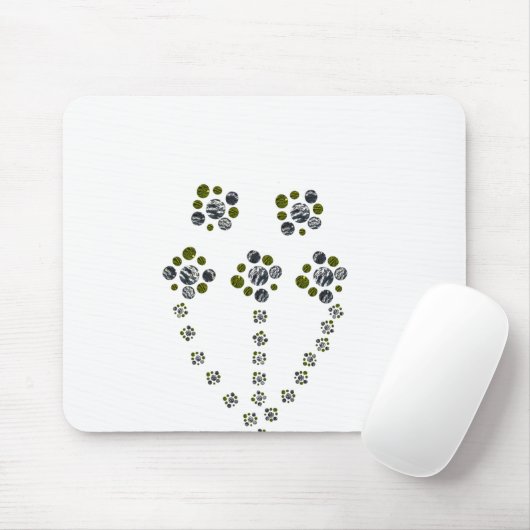 Circles wereldbol vertakkend als een boomtak muismat (Met muis)