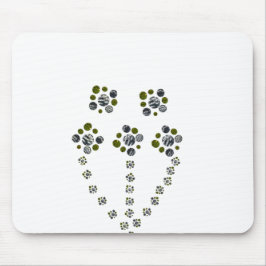 Circles wereldbol vertakkend als een boomtak muismat