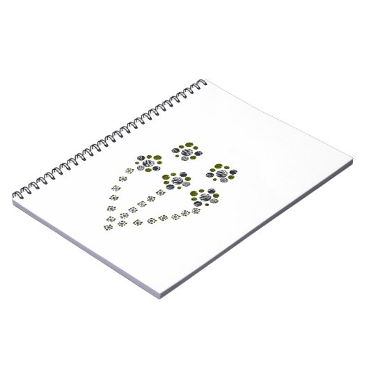 Circles wereldbol vertakkend als een boomtak notitieboek (Linkerzijde)