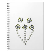 Circles wereldbol vertakkend als een boomtak notitieboek (Voorkant)