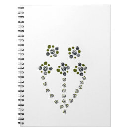 Circles wereldbol vertakkend als een boomtak notitieboek