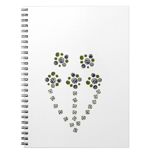 Circles wereldbol vertakkend als een boomtak notitieboek (Voorkant)