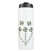 Circles wereldbol vertakkend als een boomtak thermosbeker (Voorkant)