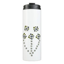 Circles wereldbol vertakkend als een boomtak thermosbeker