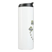 Circles wereldbol vertakkend als een boomtak thermosbeker (Gedraaid links)