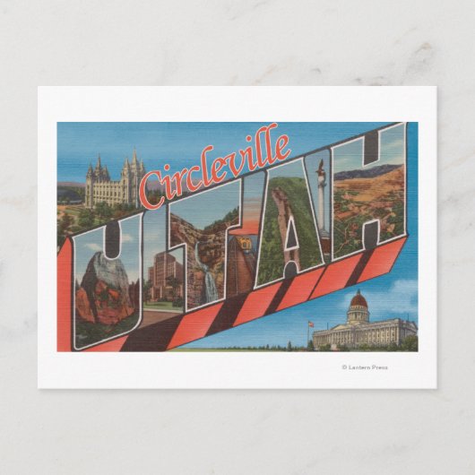 Circleville, Utah - Grote letterscènes Briefkaart (Voorkant)