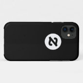 CircleZ - Wit op zwart Case-Mate iPhone Case (Achterkant (horizontaal))