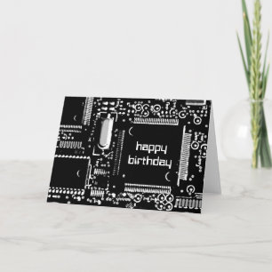 Circuit B&W 2 'Happy Birthday' wenskaart Kaart