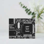 Circuit B&W 2 "Jouw tekst" briefkaart (Staand voorkant)