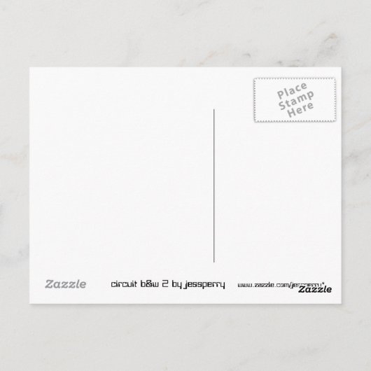 Circuit B&W 2 "Jouw tekst" briefkaart (Achterkant)