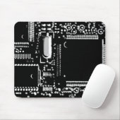 Circuit B&W 2 mouspad Muismat (Met muis)