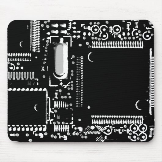 Circuit B&W 2 mouspad Muismat (Voorkant)