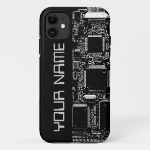 Circuit B & W 2 "Naam" iPhone behuizing kant zwart Case-Mate iPhone Case