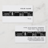 Circuit B & W 2 stripe visitekaartje wit (Voorkant / Achterkant)