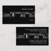 Circuit B & W 2 strips zwart visitekaartje (Voorkant / Achterkant)