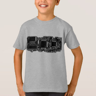 Circuit B&W 2 t-shirt kinder grijs