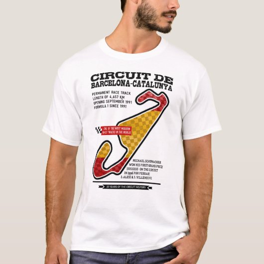 Circuit Barcelona-Catalunya Race Track T-shirt (Voorkant)
