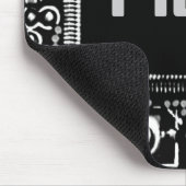 Circuit Black en White 2 monogram mouspad Muismat (Hoek)