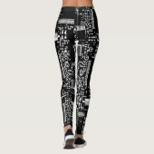 Circuit Black en White 2 over leggings (Achterkant)