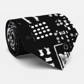 Circuit Black en White 2 stropdas dubbelzijdig (Opgerold)