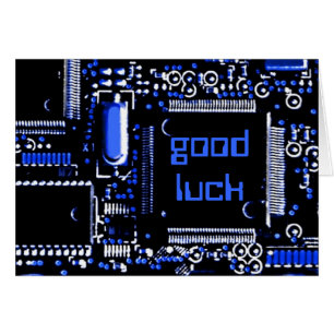 Circuit Blue 2 "Good Luck"-groetkaart