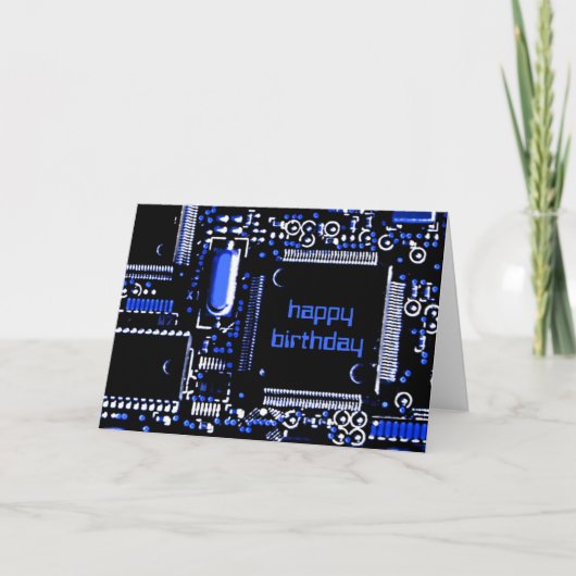 Circuit Blue 2 'Happy Birthday' wenskaart Kaart (Voorkant)