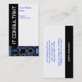 Circuit Blue 2 "IT Consultant"-visitekaartje Visitekaartje (Voorkant / Achterkant)